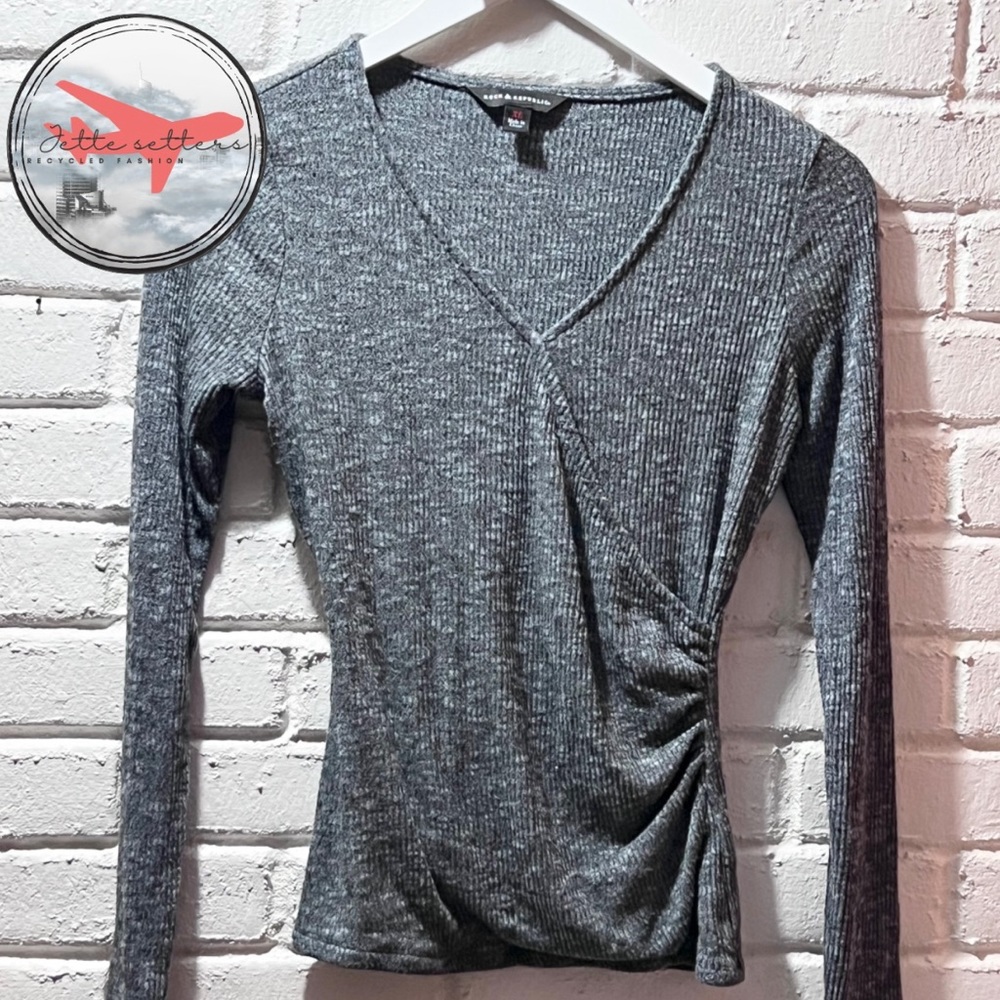 Almost Famous Wrap Knit Top (XS)
